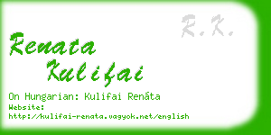 renata kulifai business card