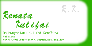 renata kulifai business card